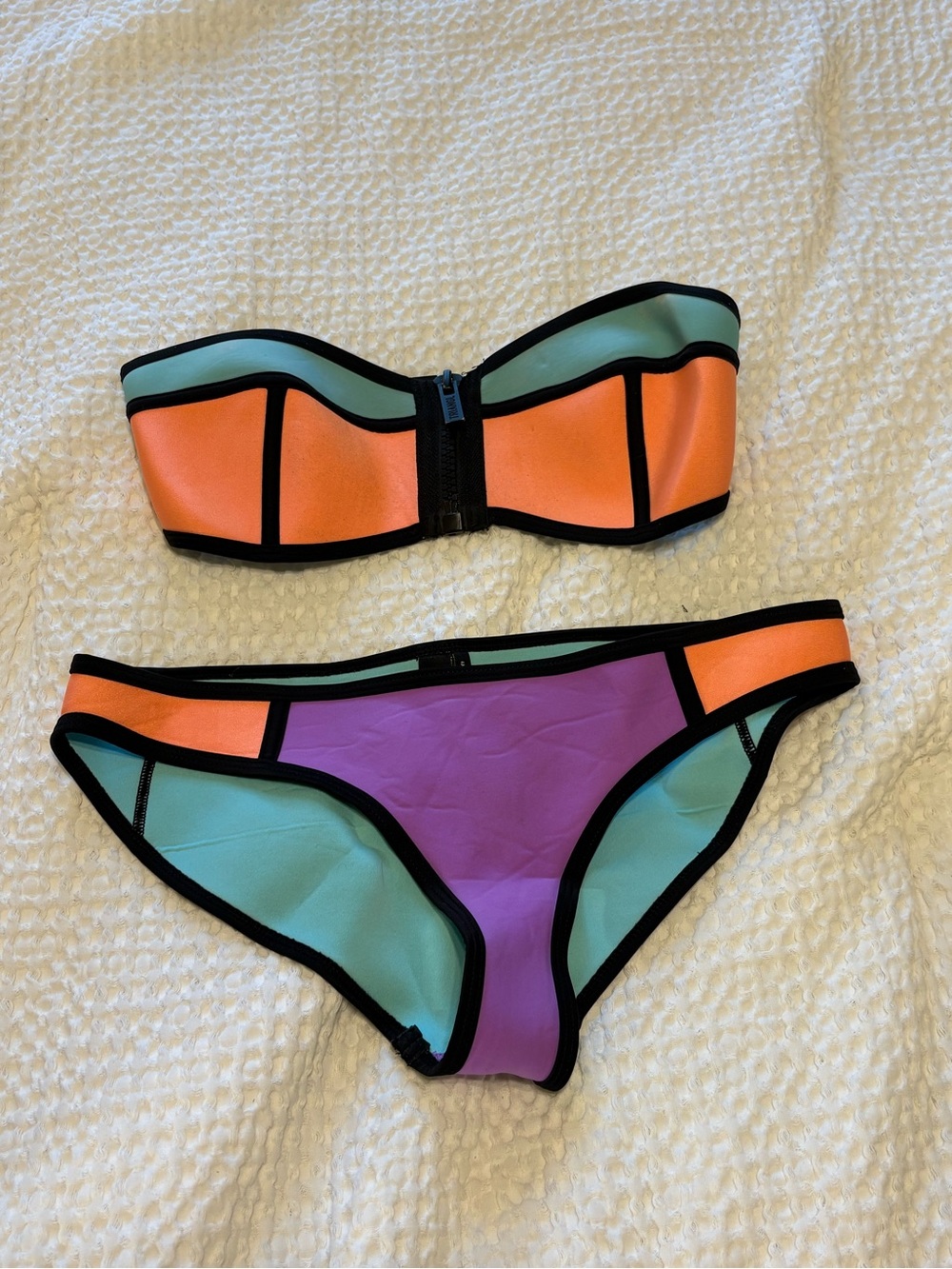 triangl swimwear Mint & Black Neoprene Bikini Bottom